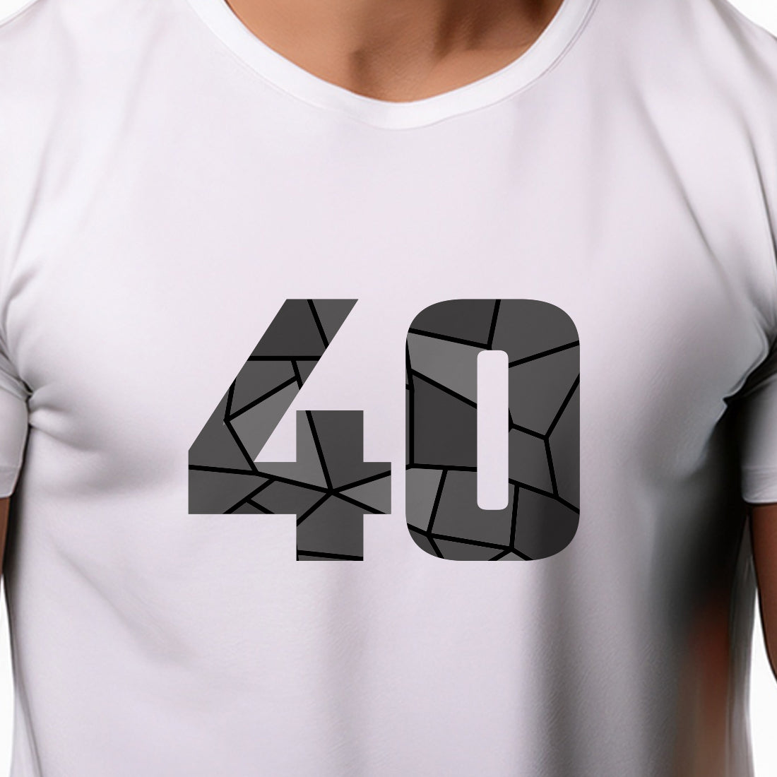 40 Number Unisex T-Shirt (White)