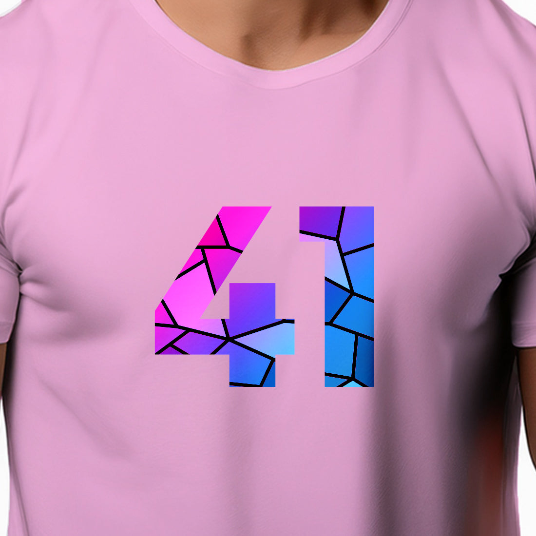 41 Number Unisex T-Shirt (Light Pink)