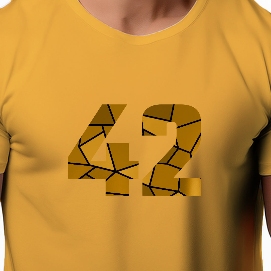 42 Number Unisex T-Shirt (Golden Yellow)