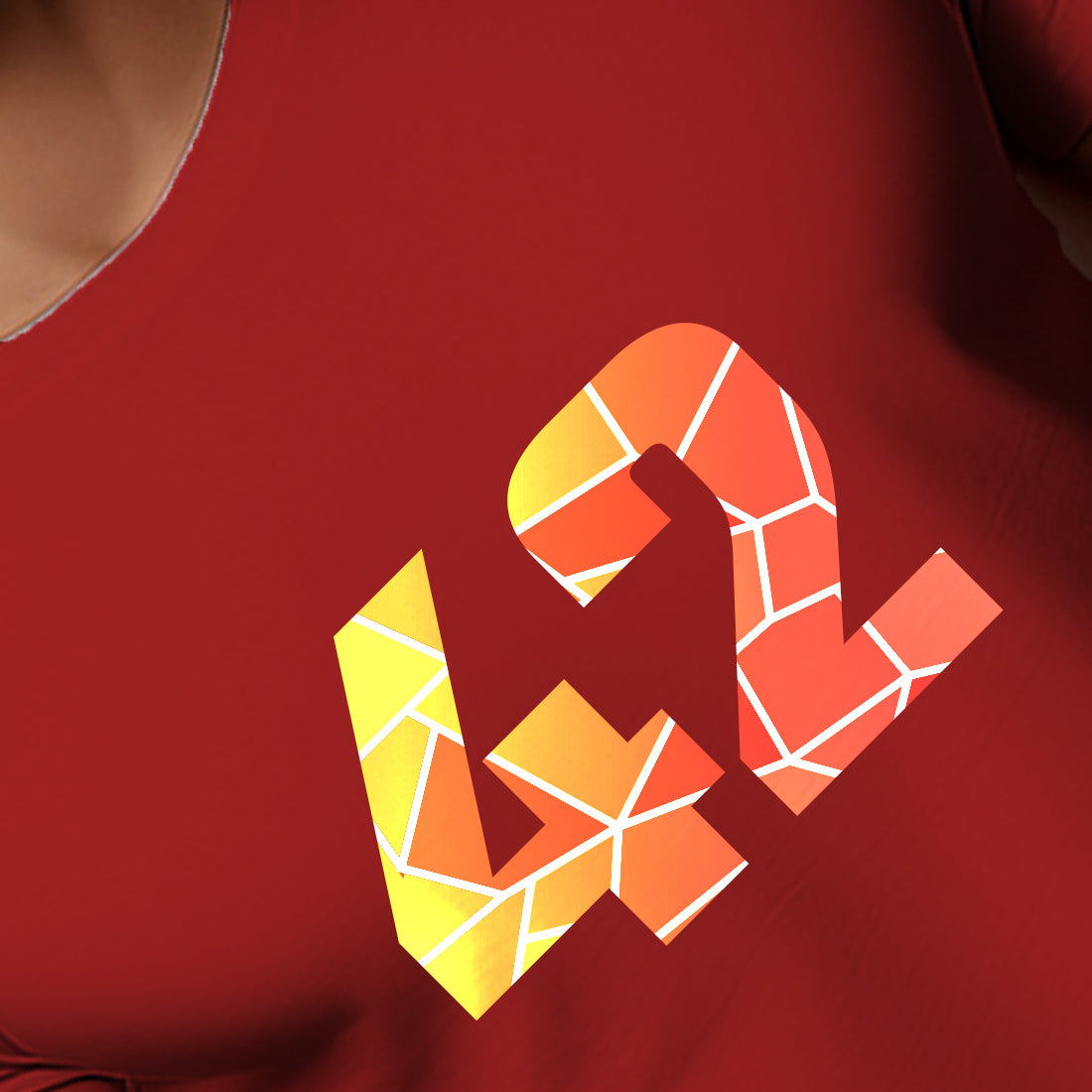 42 Number Unisex T-Shirt (Red)