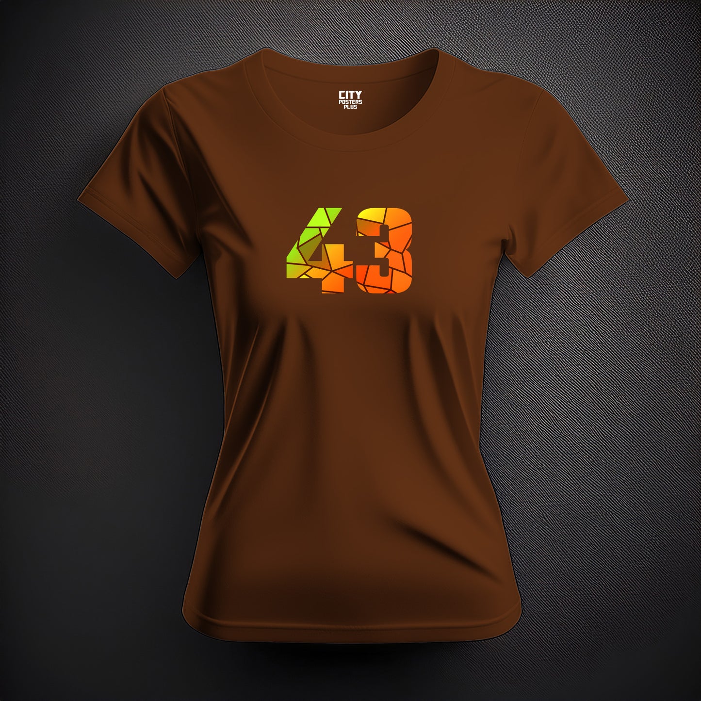 43 Number Women's T-Shirt (Brown)