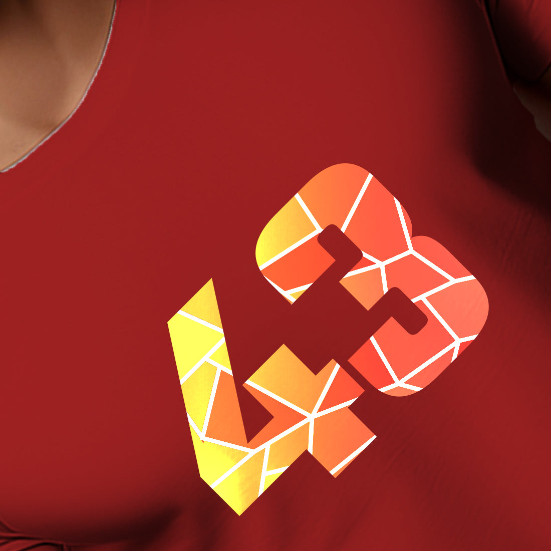 43 Number Unisex T-Shirt (Red)