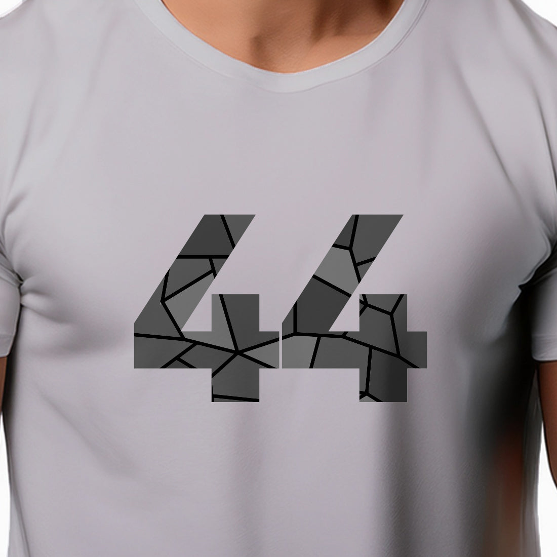 44 Number Unisex T-Shirt (Melange Grey)