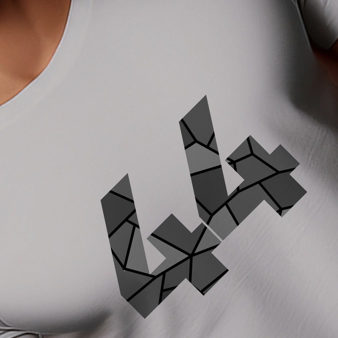44 Number Unisex T-Shirt (Melange Grey)
