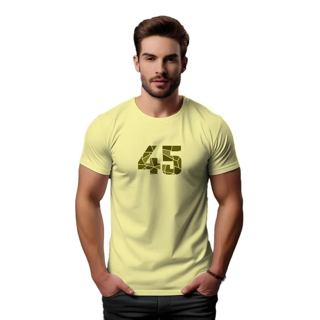 45 Number Unisex T-Shirt (Butter Yellow)