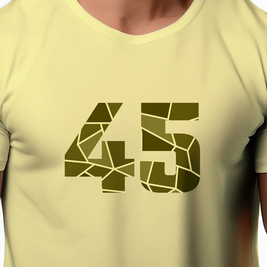 45 Number Unisex T-Shirt (Butter Yellow)