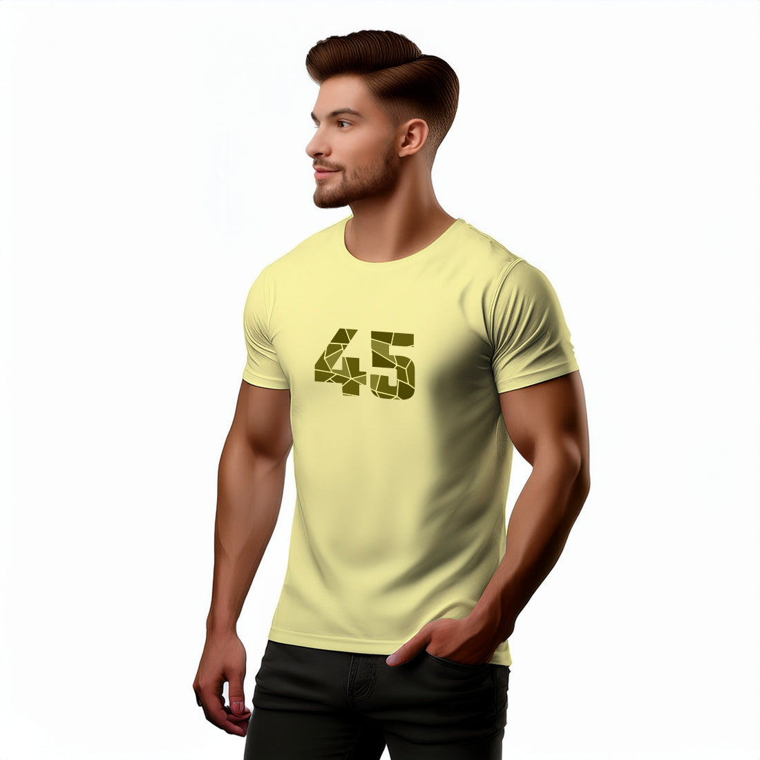 45 Number Unisex T-Shirt (Butter Yellow)