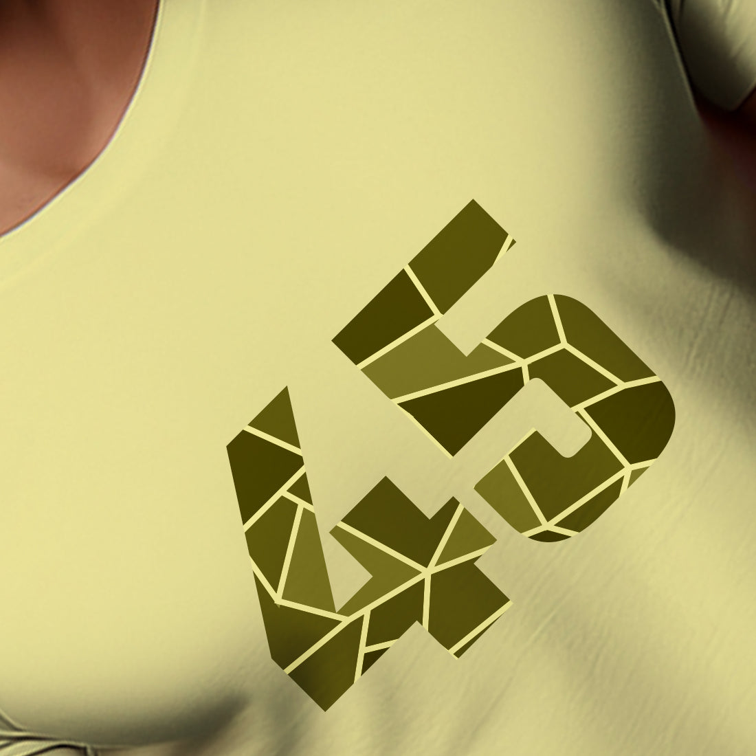 45 Number Unisex T-Shirt (Butter Yellow)