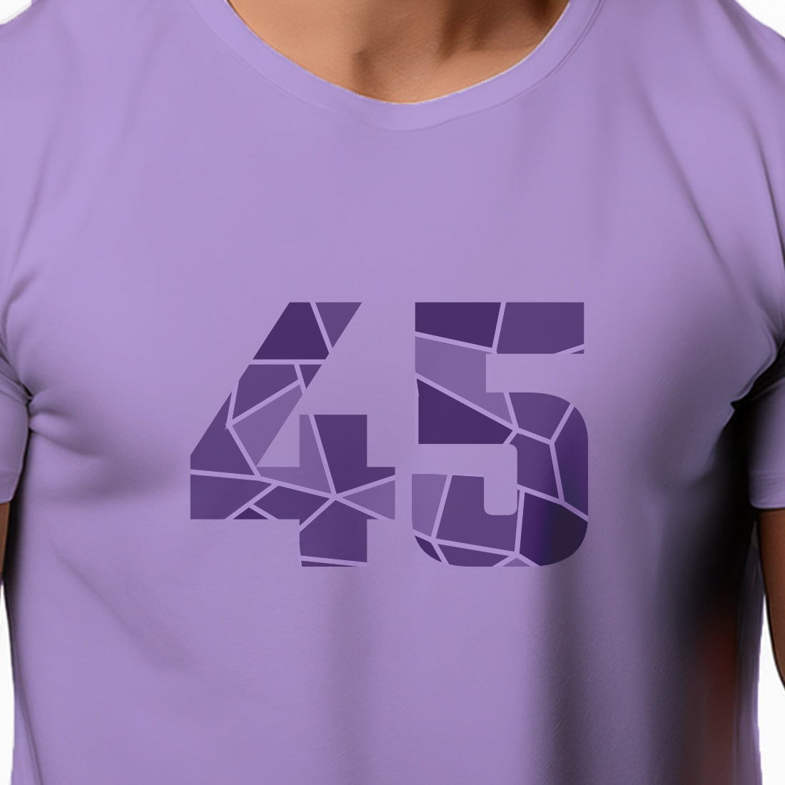 45 Number Unisex T-Shirt (Iris Lavender)
