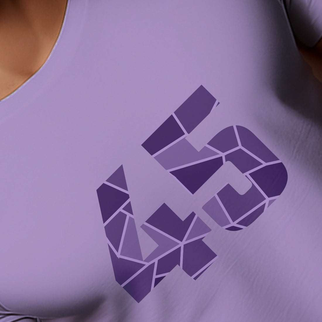 45 Number Unisex T-Shirt (Iris Lavender)