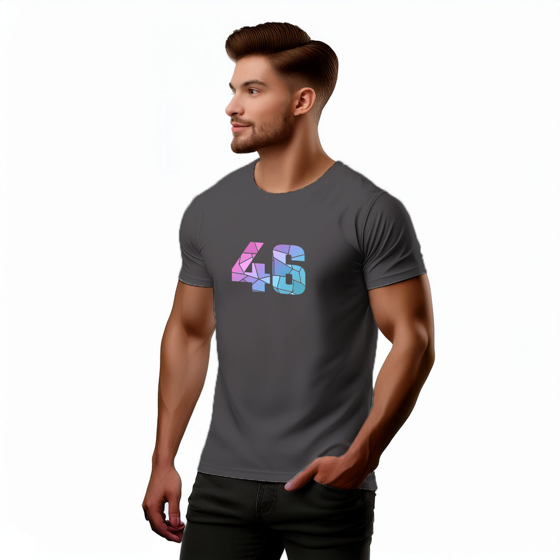 46 Number Unisex T-Shirt (Charcoal Grey)
