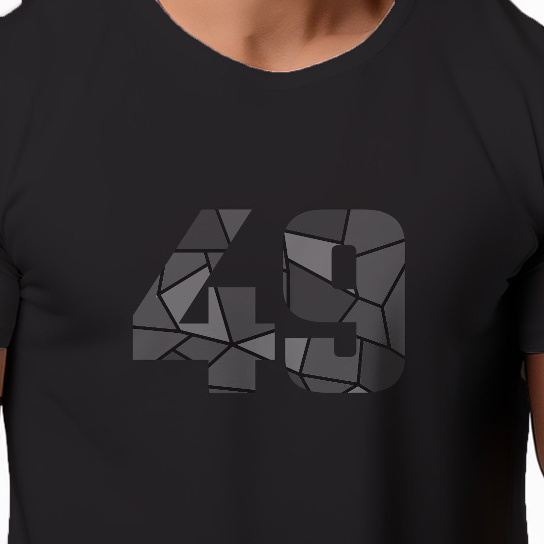 49 Number Unisex T-Shirt (Black)