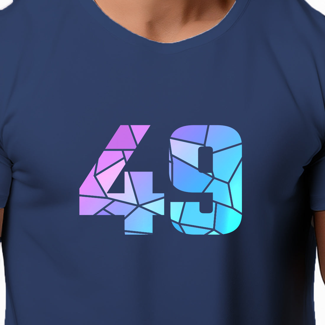 49 Number Unisex T-Shirt (Navy Blue)
