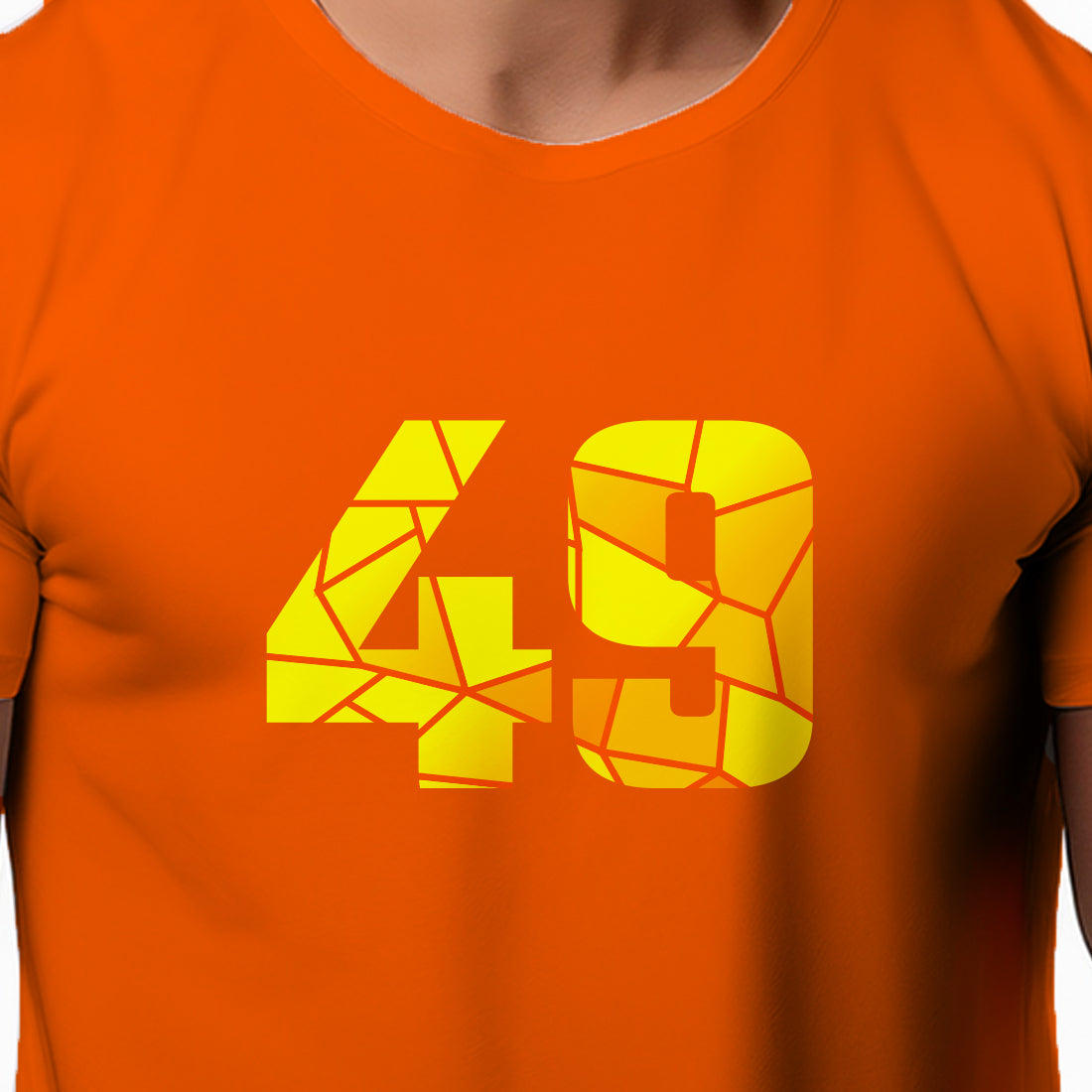 49 Number Unisex T-Shirt (Orange)
