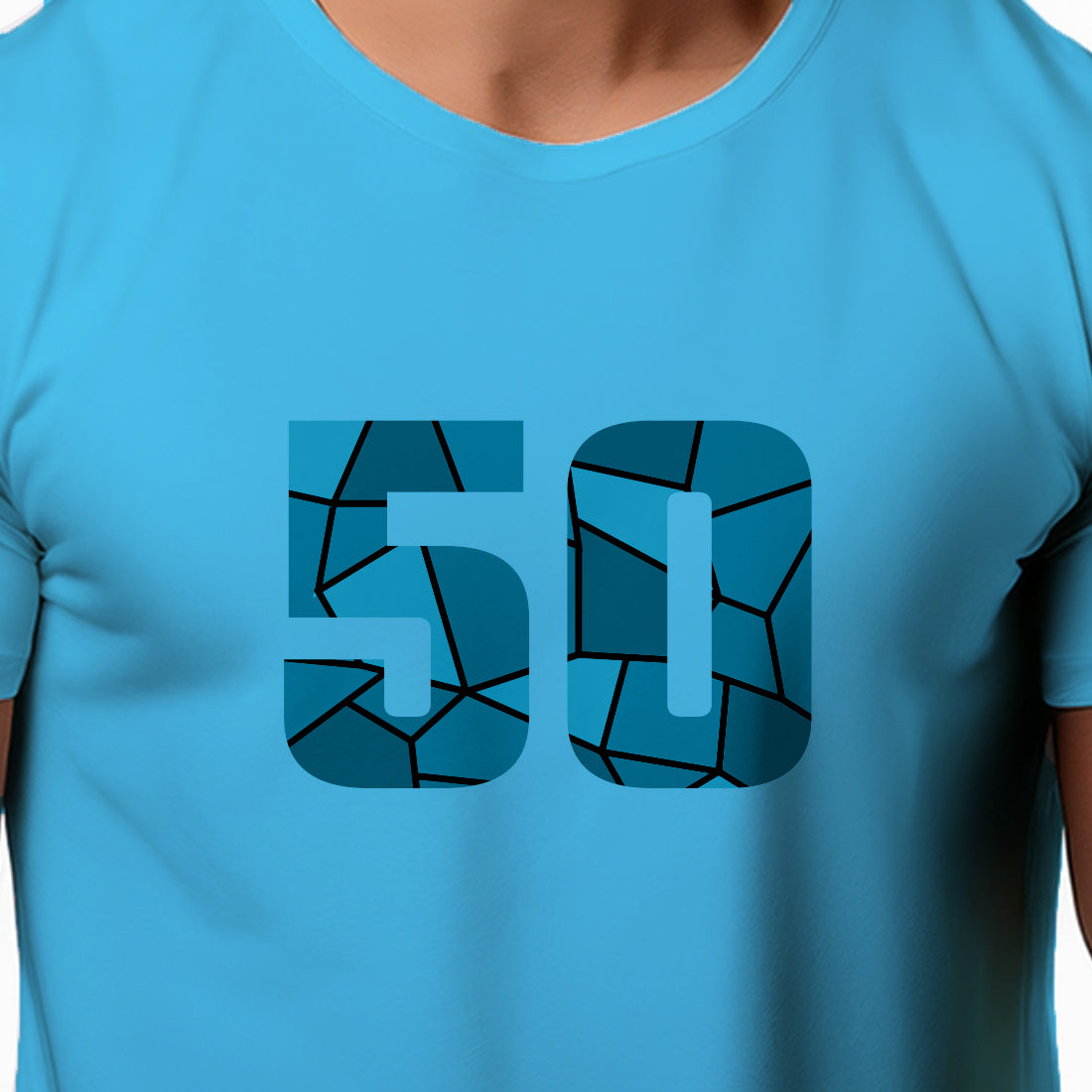 50 Number Unisex T-Shirt (Sky Blue)