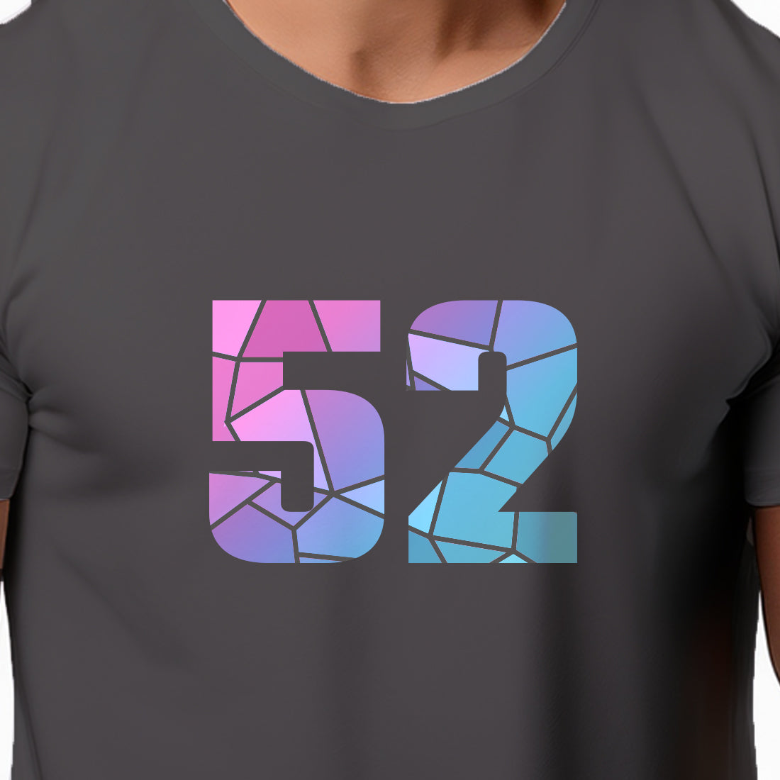 52 Number Unisex T-Shirt (Charcoal Grey)
