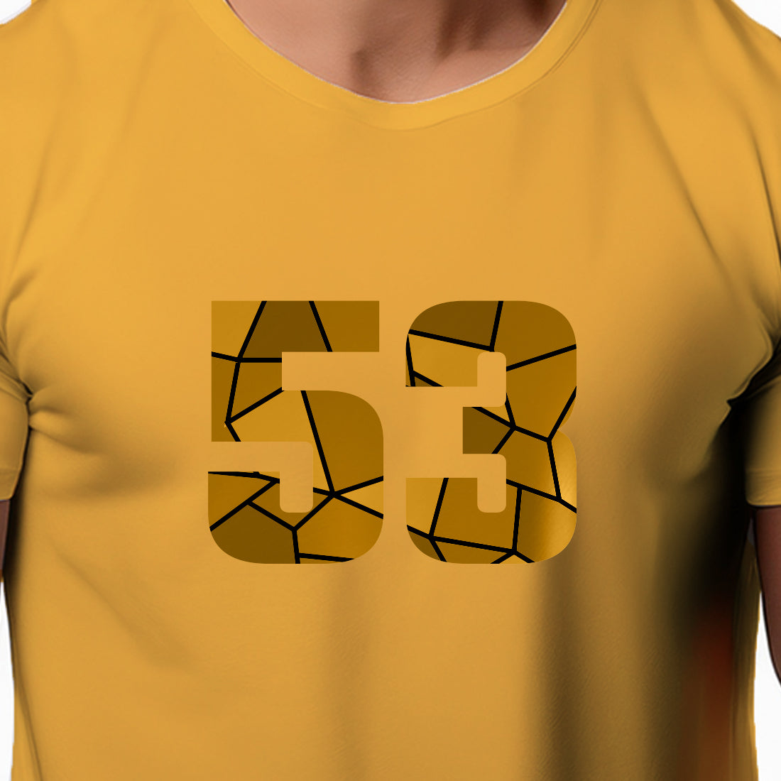 53 Number Unisex T-Shirt (Golden Yellow)