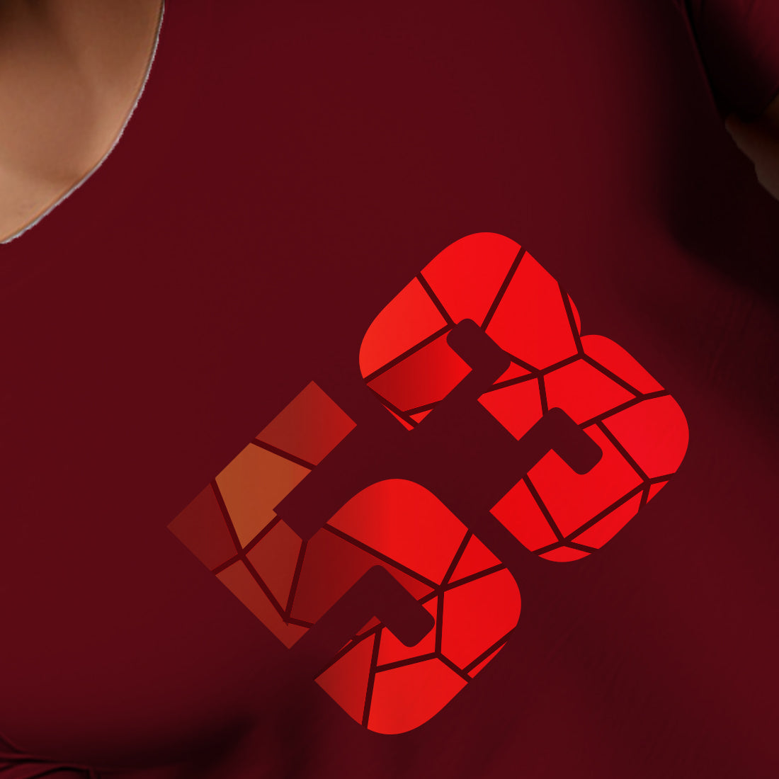 53 Number Unisex T-Shirt (Maroon)