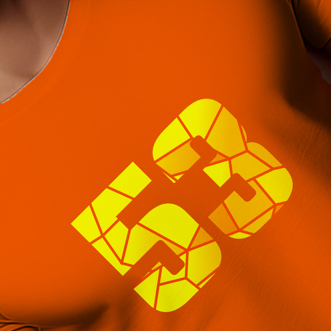 53 Number Unisex T-Shirt (Orange)