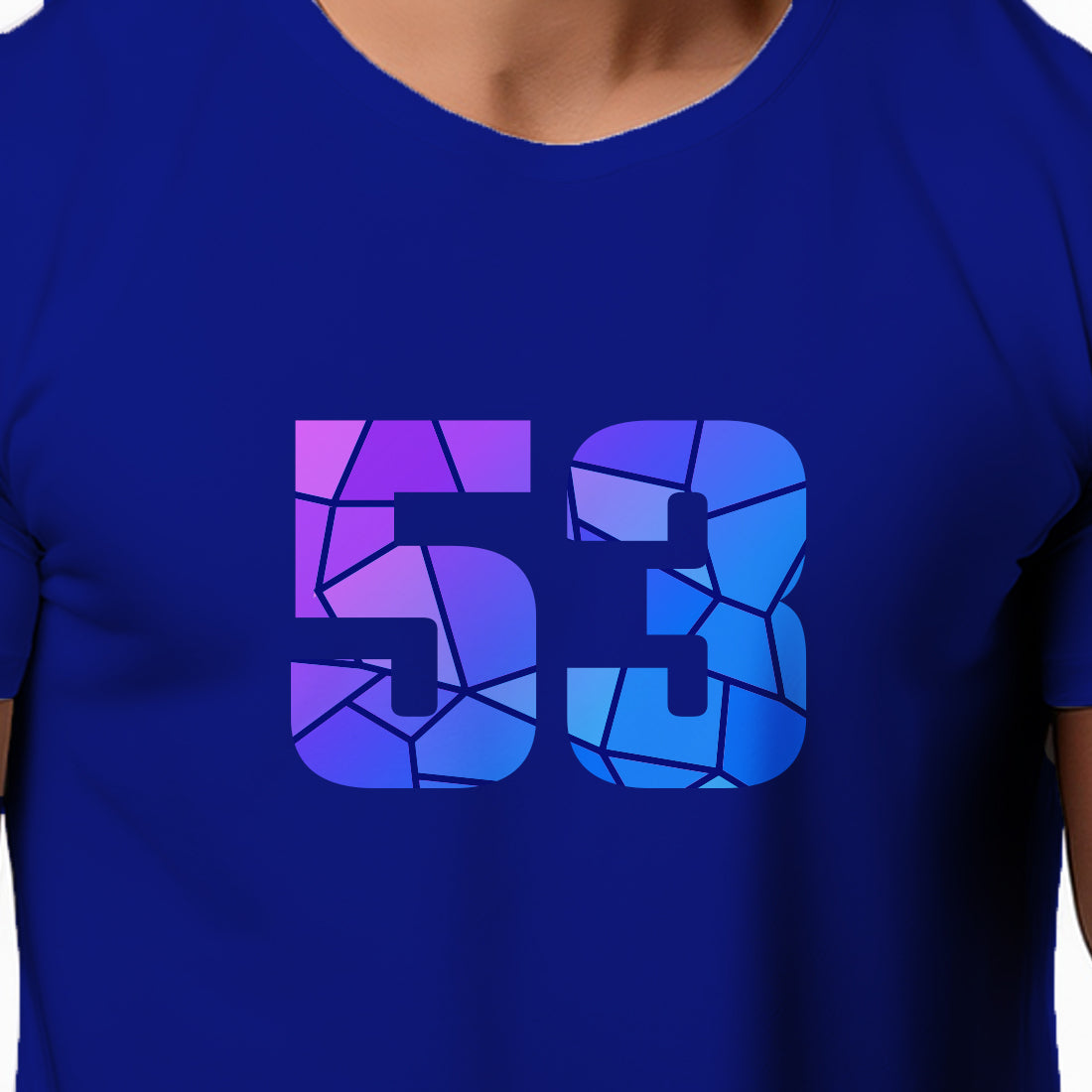 53 Number Unisex T-Shirt (Royal Blue)