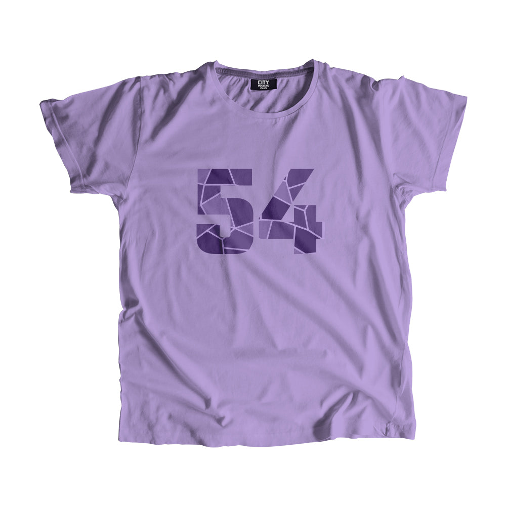 54 Number Unisex T-Shirt (Iris Lavender)