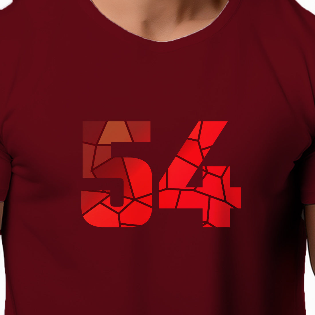 54 Number Unisex T-Shirt (Maroon)