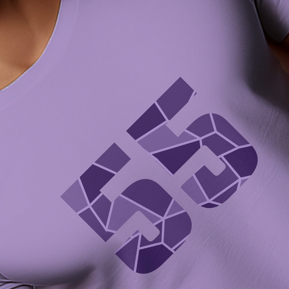 55 Number Unisex T-Shirt (Iris Lavender)