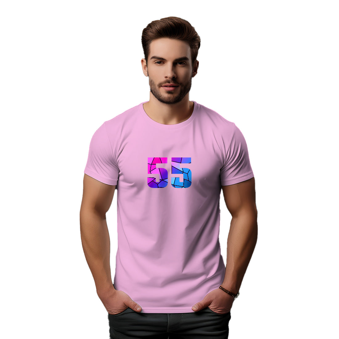 55 Number Unisex T-Shirt (Light Pink)