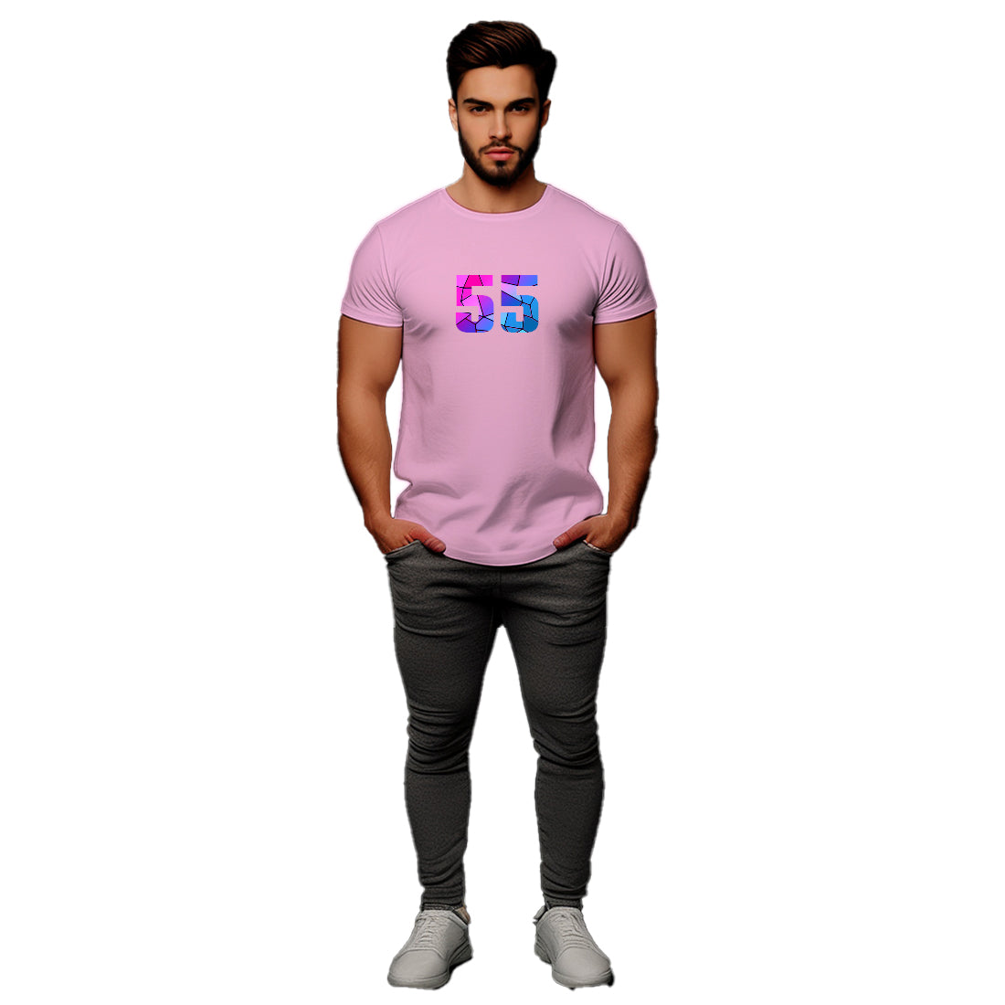 55 Number Unisex T-Shirt (Light Pink)