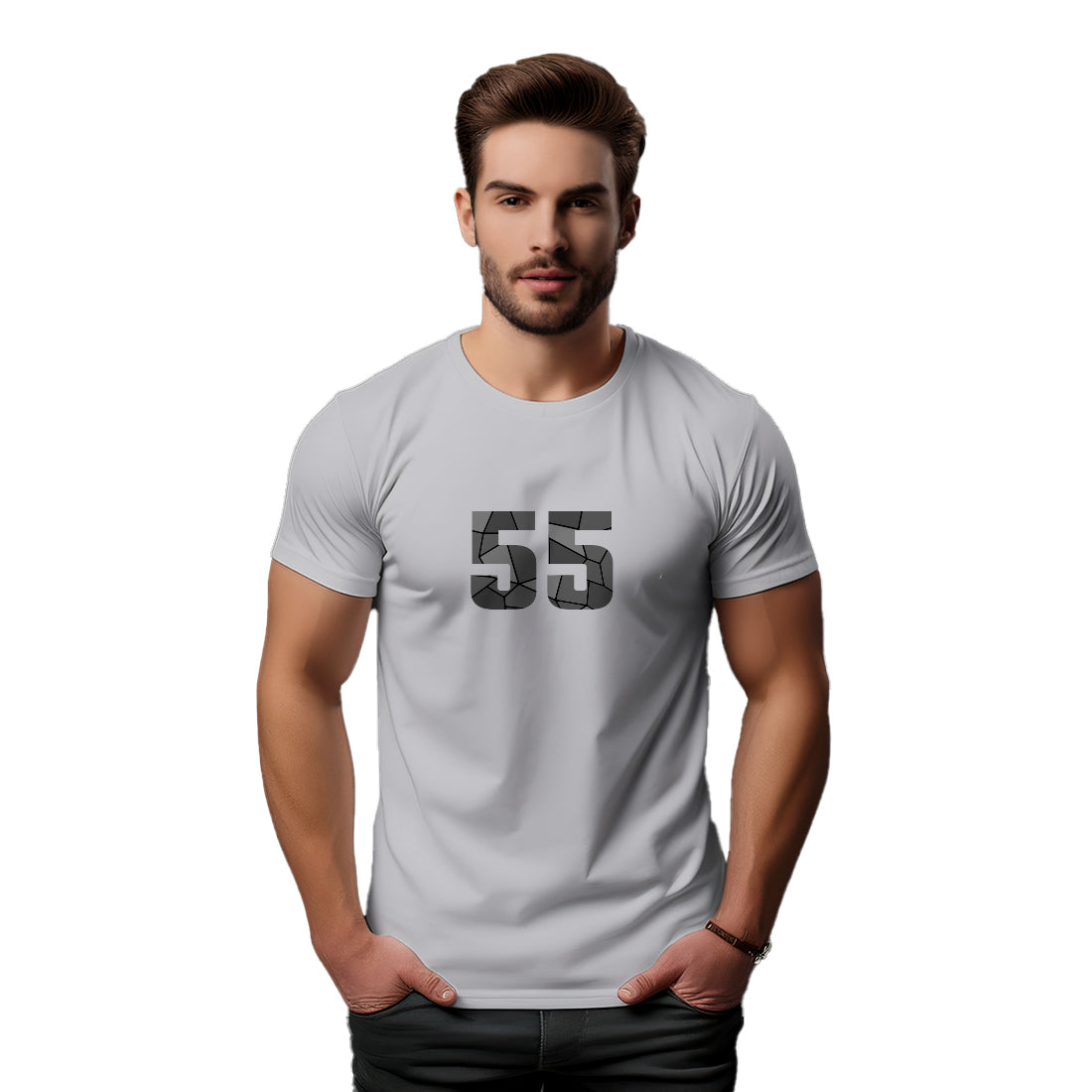 55 Number Unisex T-Shirt (Melange Grey)