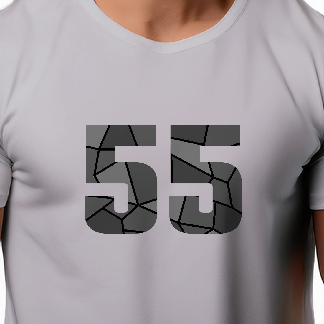 55 Number Unisex T-Shirt (Melange Grey)