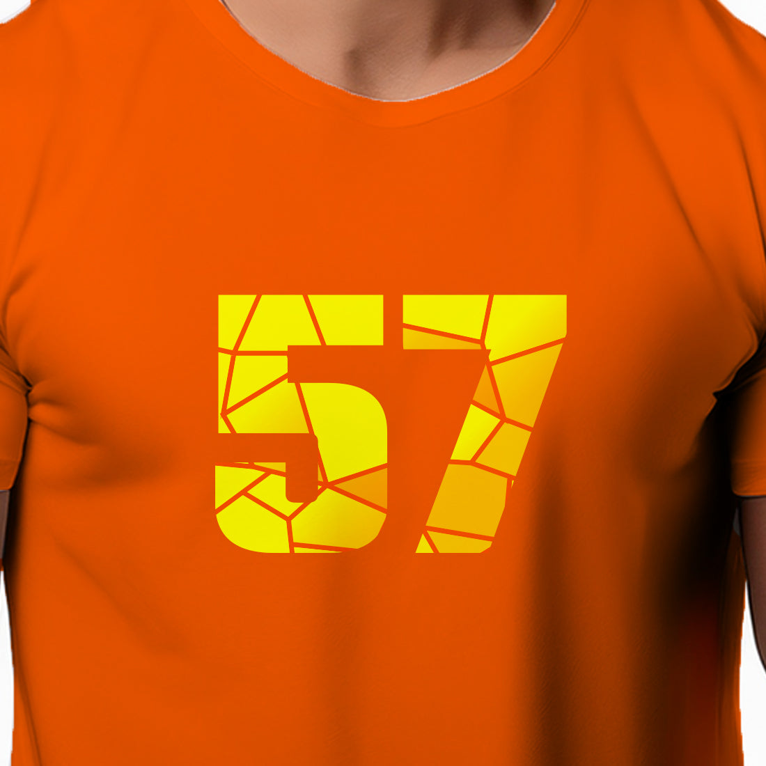 57 Number Unisex T-Shirt (Orange)