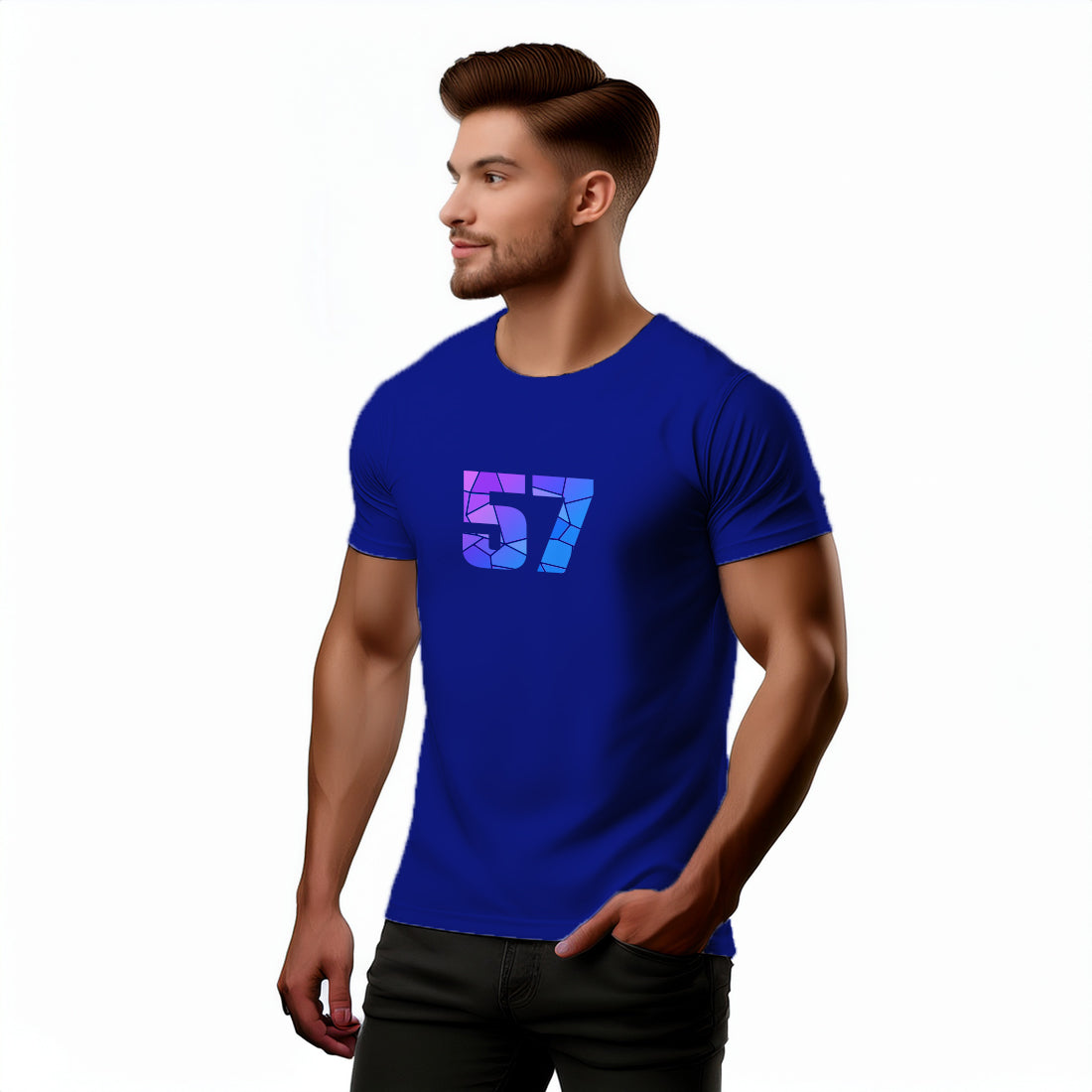 57 Number Unisex T-Shirt (Royal Blue)