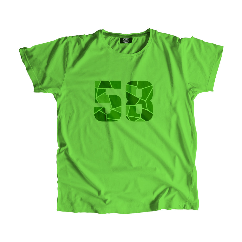 58 Number Unisex T-Shirt (Liril Green)