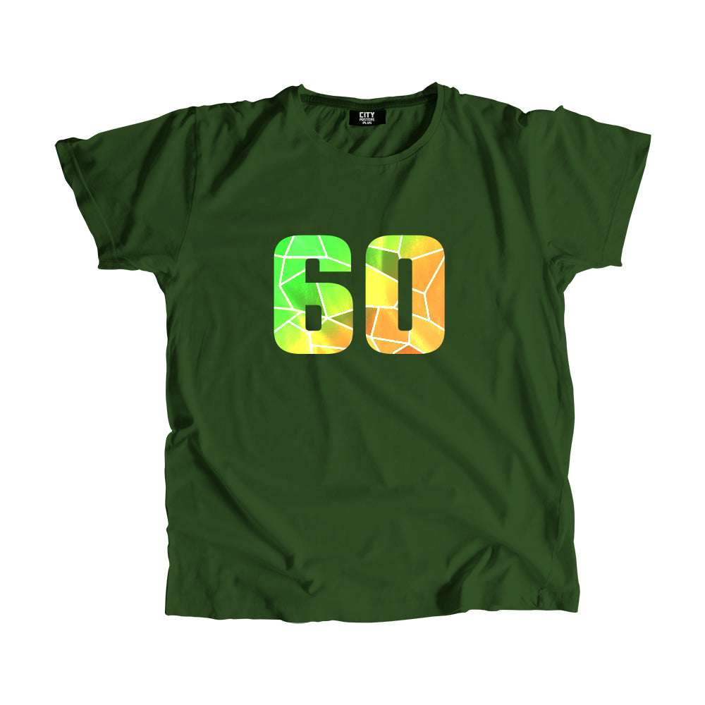60 Number Unisex T-Shirt (Olive Green)