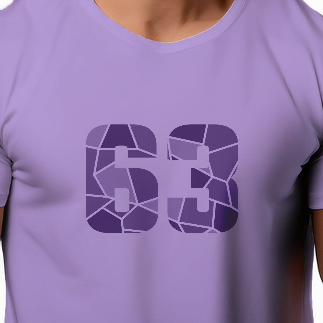 63 Number Unisex T-Shirt (Iris Lavender)