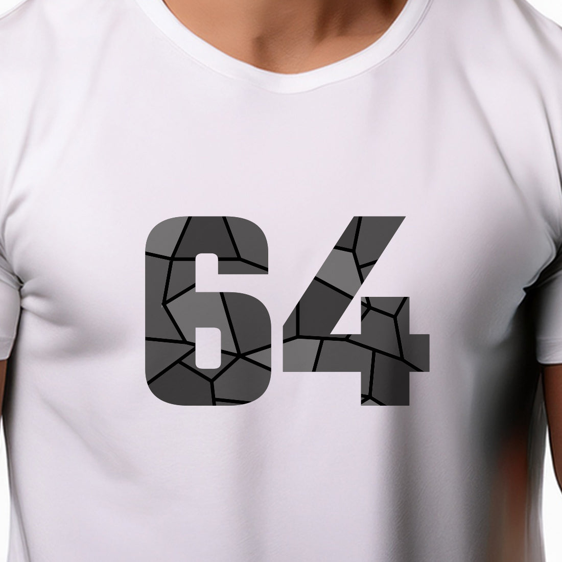 64 Number Unisex T-Shirt (White)