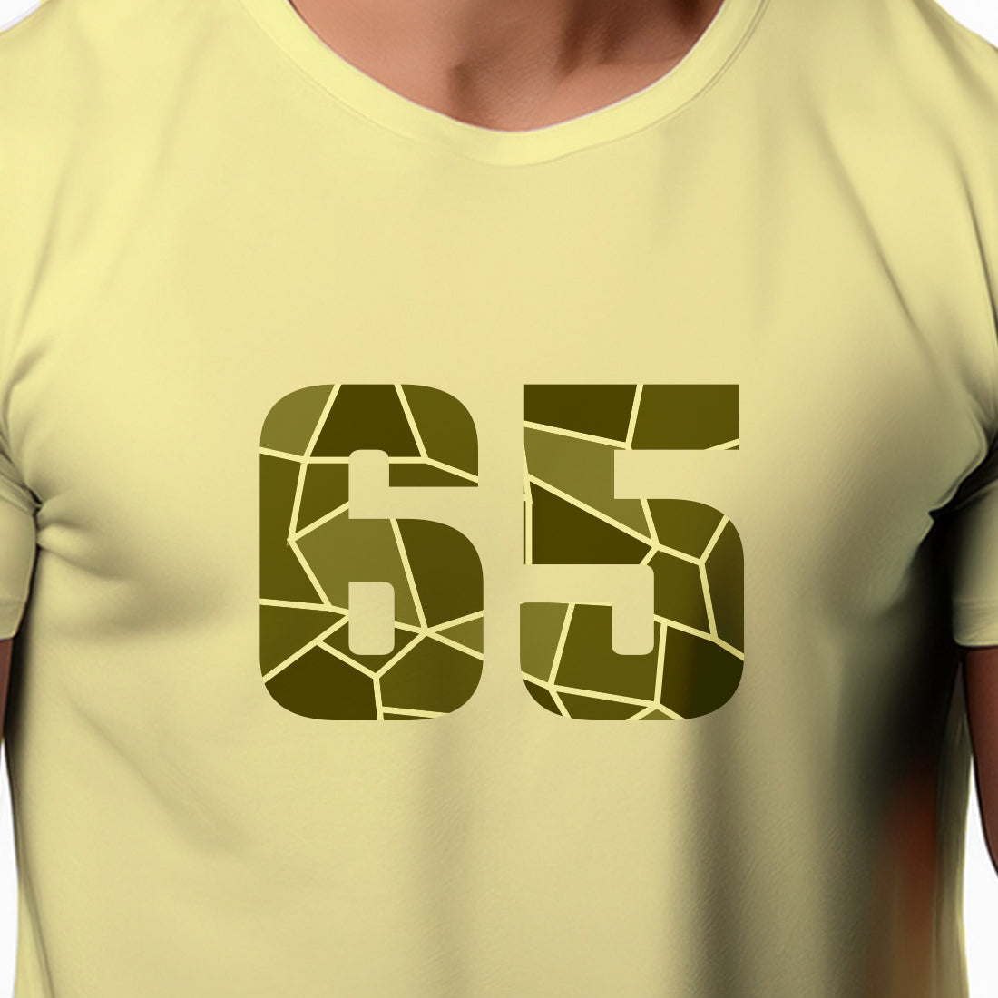 65 Number Unisex T-Shirt (Butter Yellow)