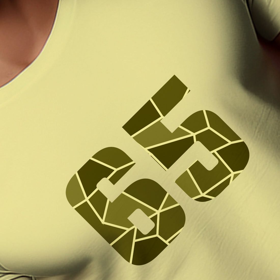 65 Number Unisex T-Shirt (Butter Yellow)