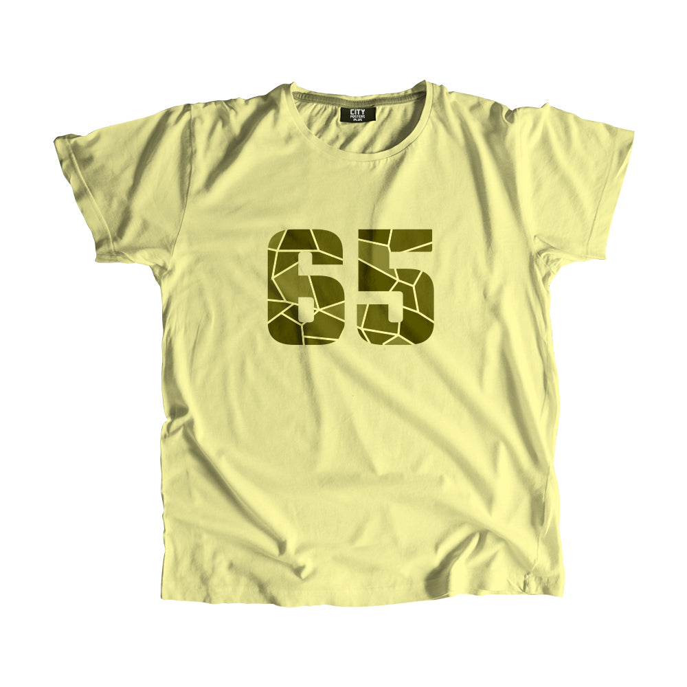 65 Number Unisex T-Shirt (Butter Yellow)