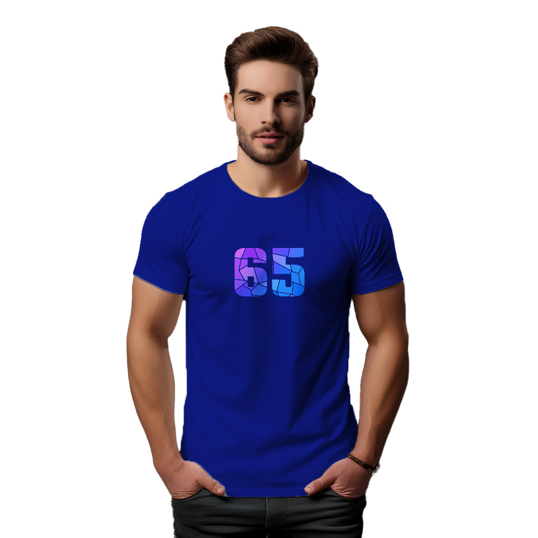 65 Number Unisex T-Shirt (Royal Blue)