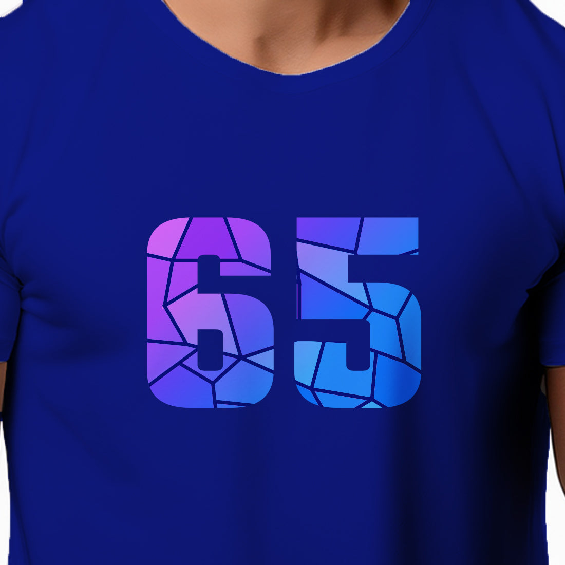 65 Number Unisex T-Shirt (Royal Blue)