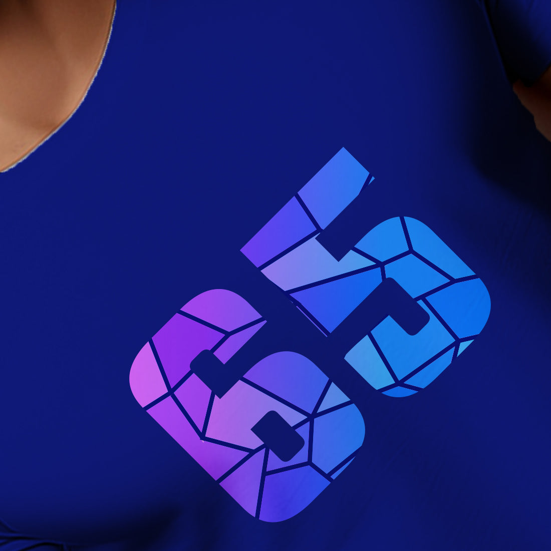 65 Number Unisex T-Shirt (Royal Blue)