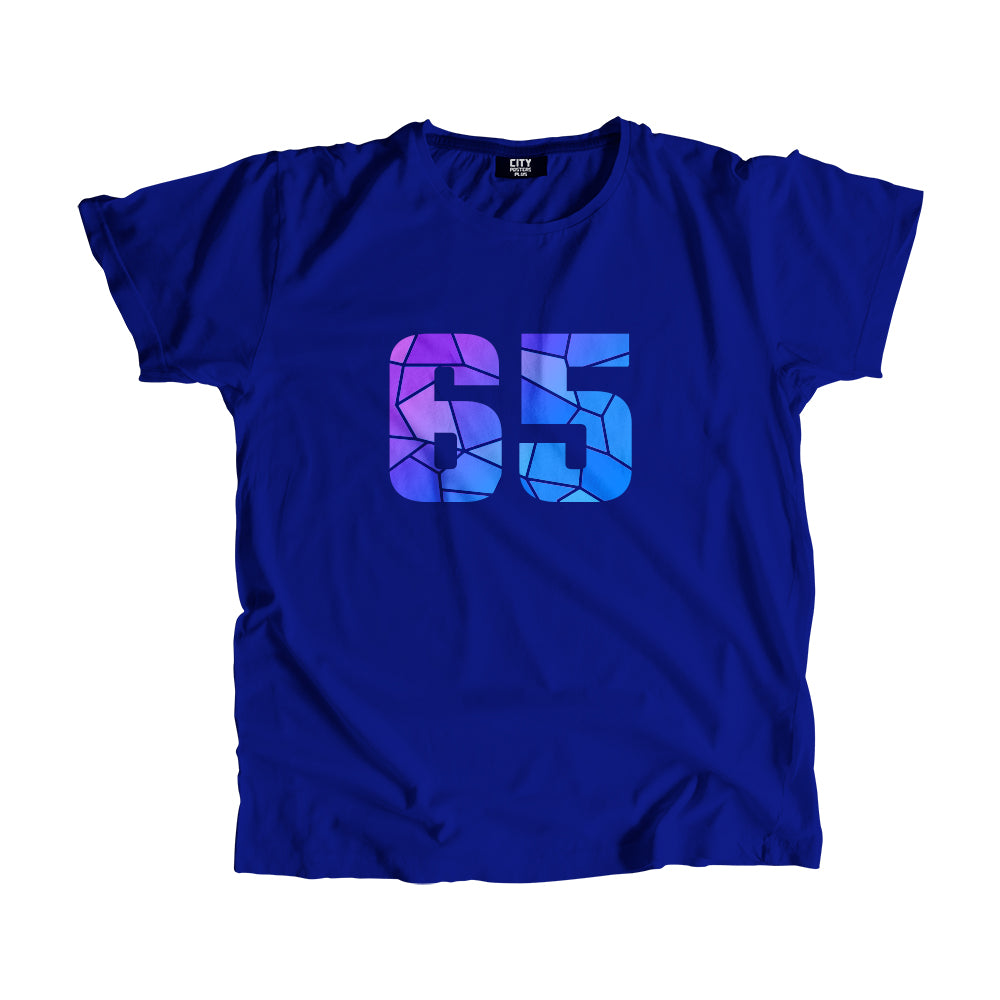 65 Number Unisex T-Shirt (Royal Blue)