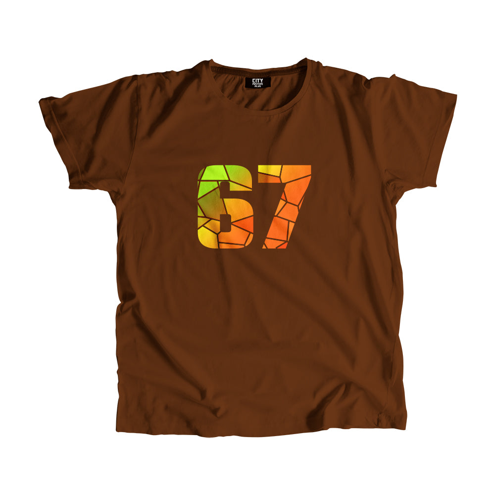 67 Number Unisex T-Shirt (Brown)