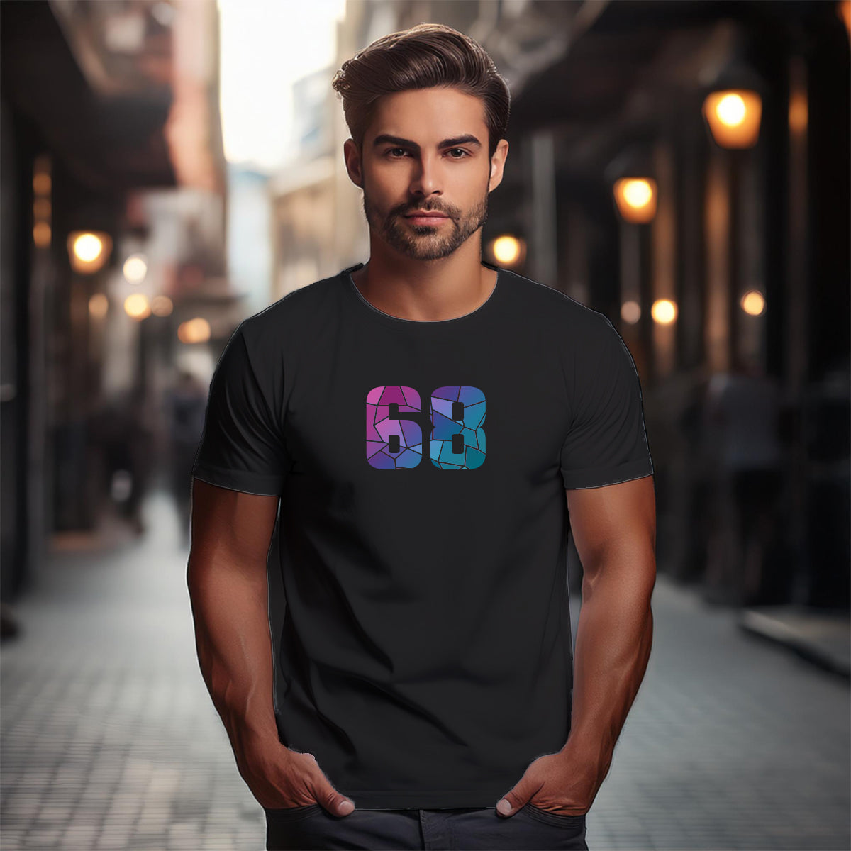 68 Number Unisex T-Shirt (Black)