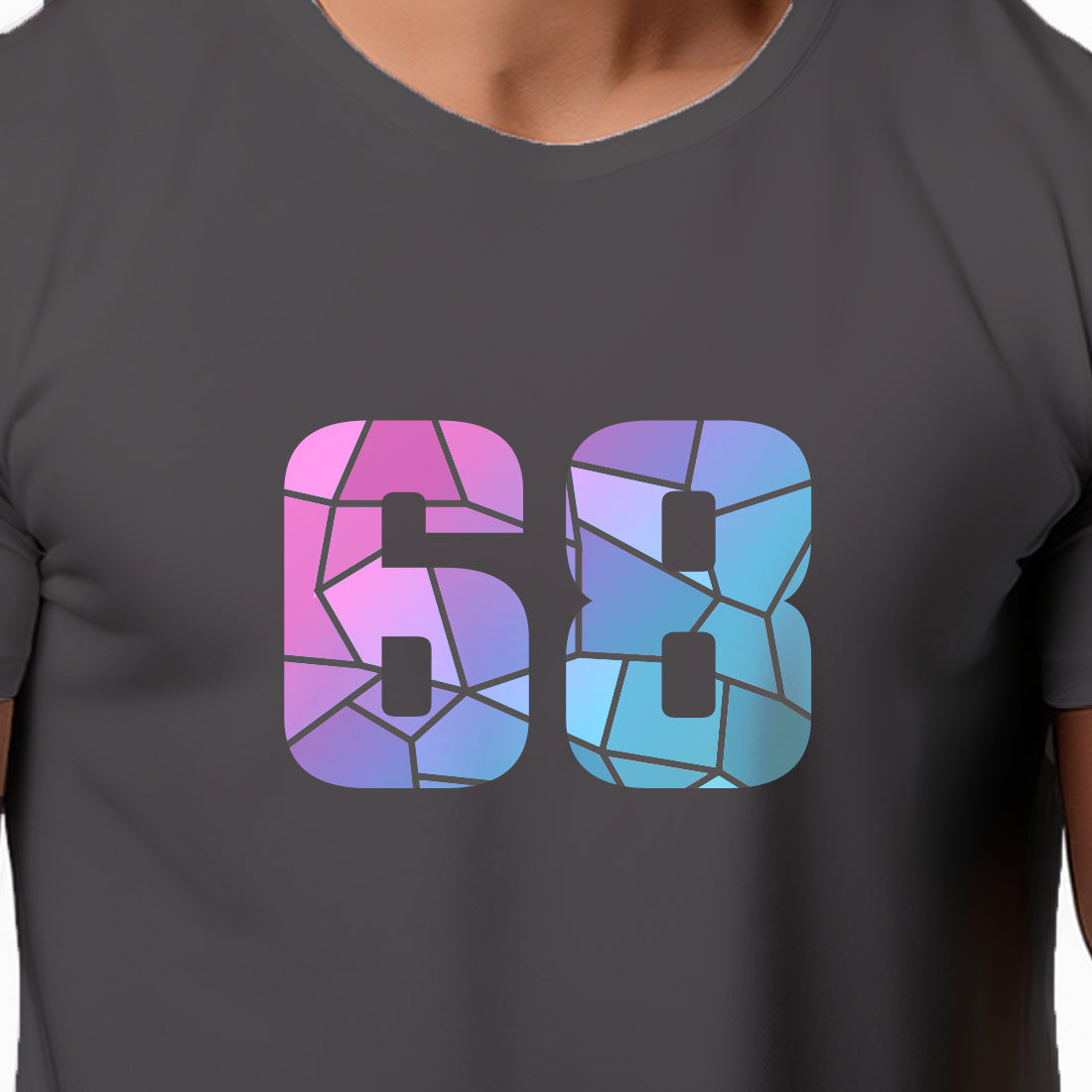 68 Number Unisex T-Shirt (Charcoal Grey)
