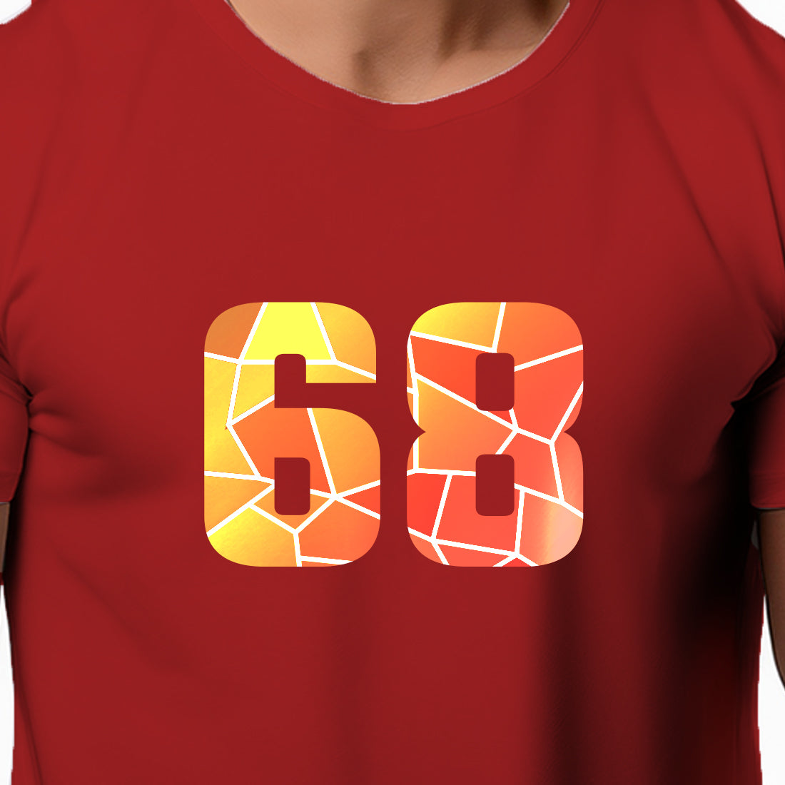 68 Number Unisex T-Shirt (Red)