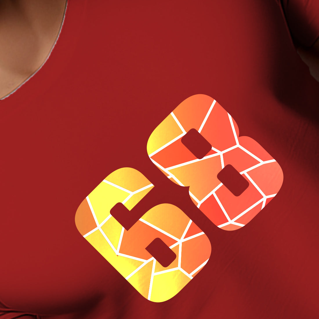 68 Number Unisex T-Shirt (Red)