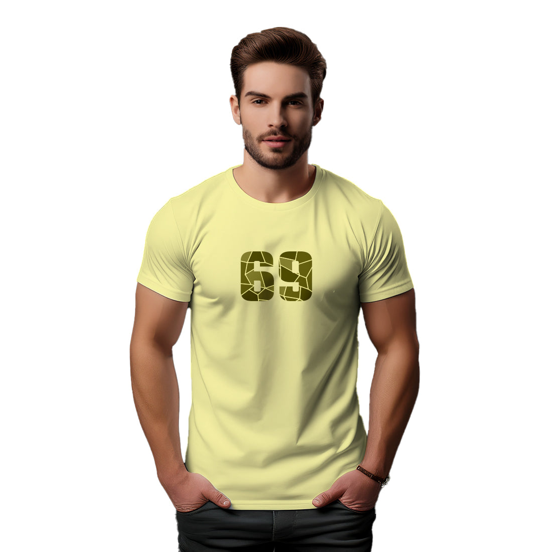 69 Number Unisex T-Shirt (Butter Yellow)